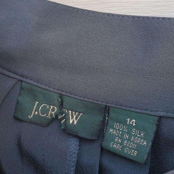 J. Crew Pleated Midi Skirt in Charcoal Gray - Picture 4 of 5